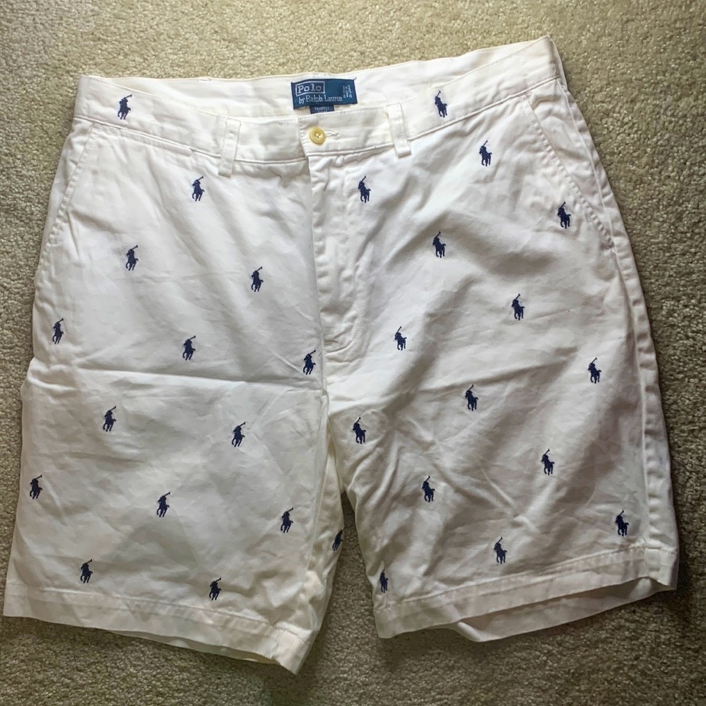 Men’s White Ralph Lauren Polo Shorts - Size 36